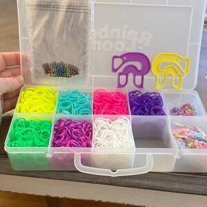 Rainbow Loom Band Organizer with Colorful Bands